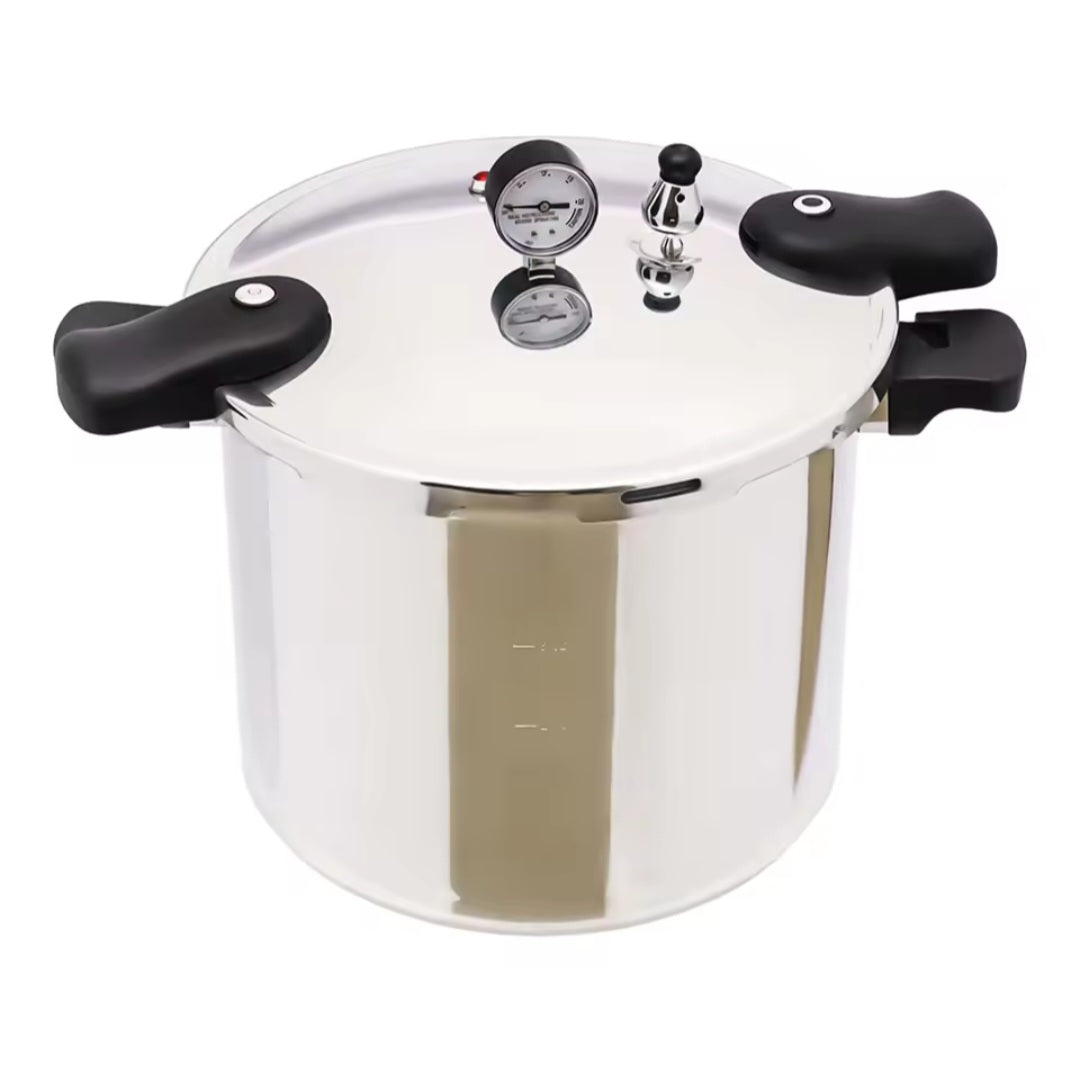 22L Aluminum
Pressure Cooker/Sterilizer with Release Gauge