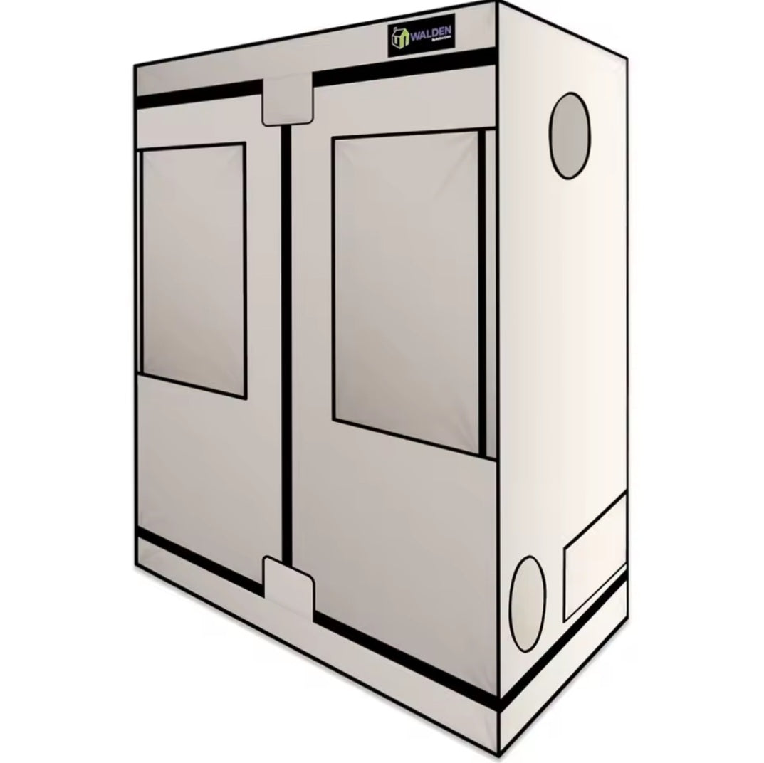 Walden White 2x4 Grow Tent - 100% PEVA
Non-Toxic, Triple Layer Vinyl - EcoWhite Reflective
Interior & Infinity View Windows