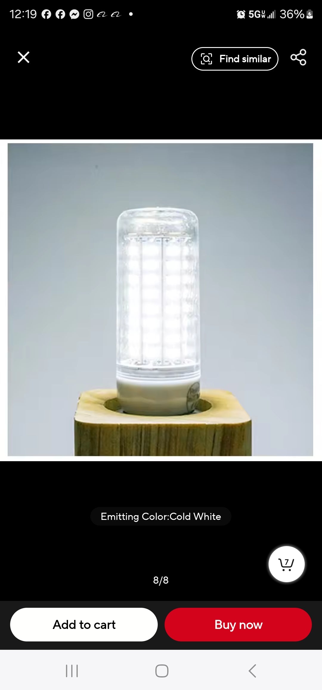 LED Mushroom Light Blulb (36 LED)