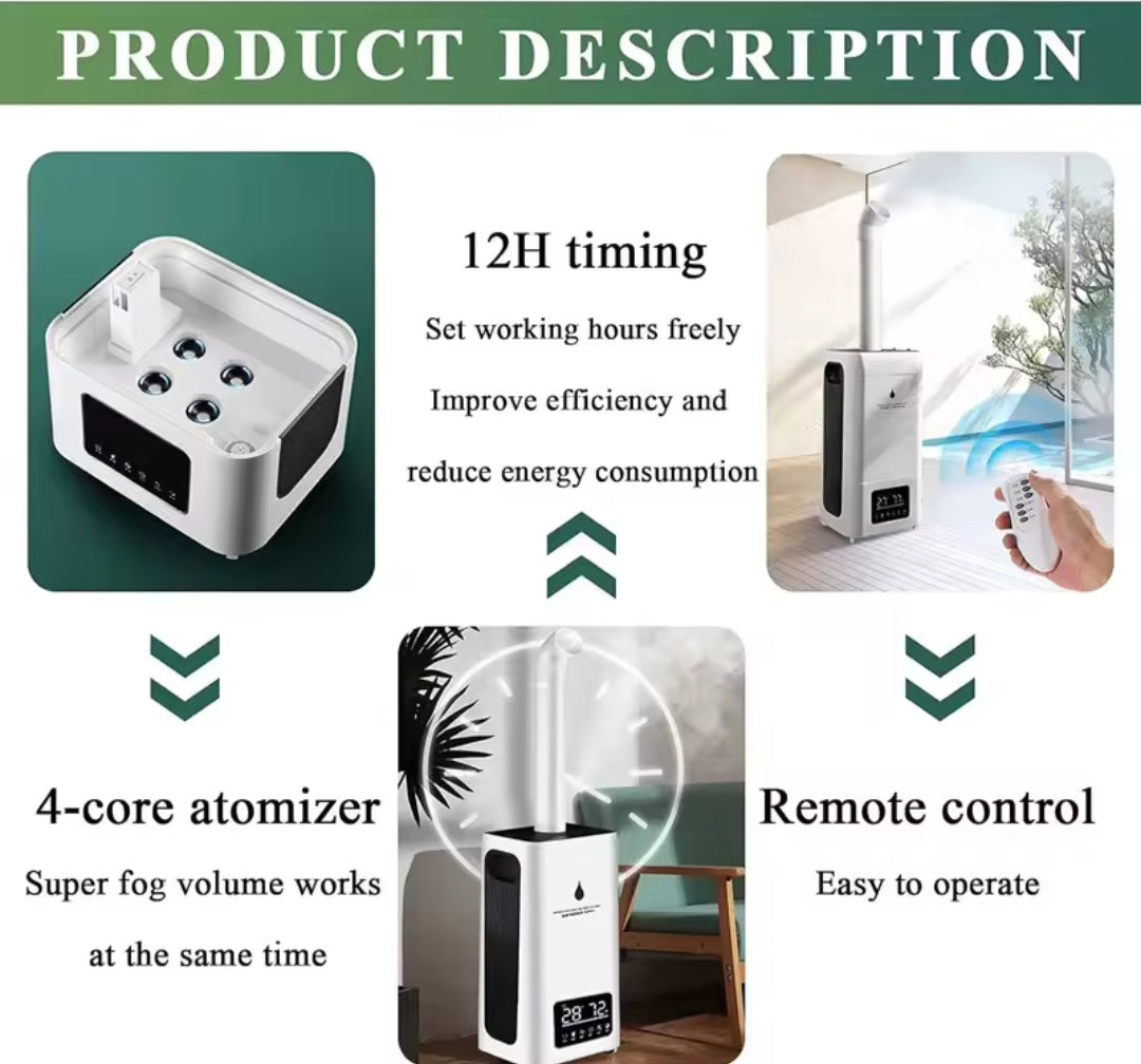 Industrial Ultrasonic Tower Humidifier For Mycology 23.8L